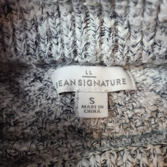 L.L.Bean Signature Women's Cotton/Linen Ragg Sweater Turtleneck-Size Small - Picture 3 of 3